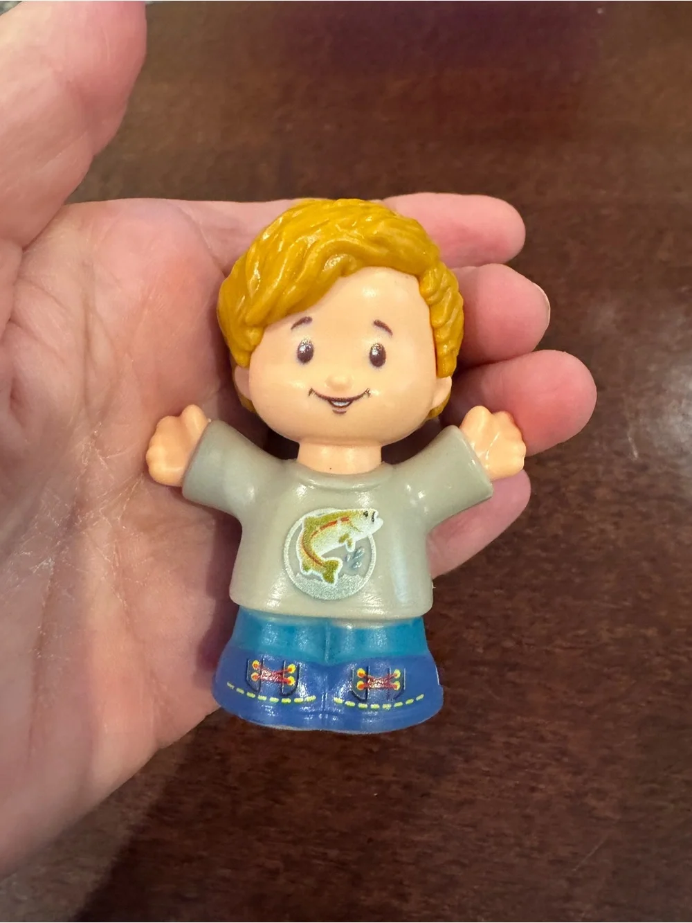 Little People Blond boy with Fishing shirt 2016